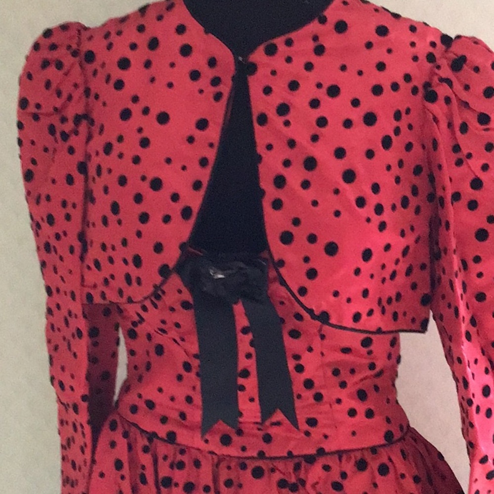 VTG 80s rare fabulous party dress satin boned Corset